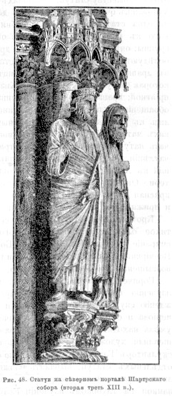 897 Статуи на северном портала Шартрскаго собора